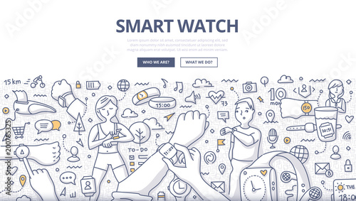 Smart Watch Doodle Concept