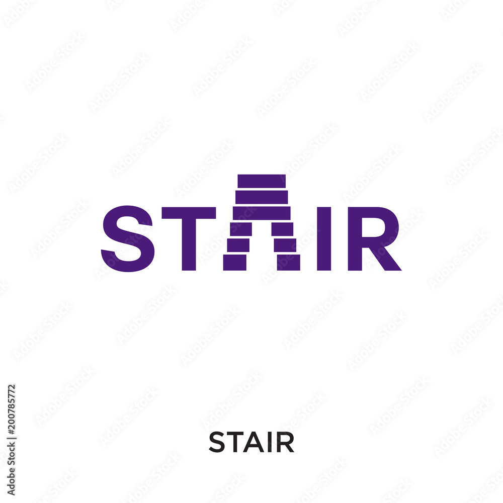 stair logo isolated on white background for your web, mobile and app design