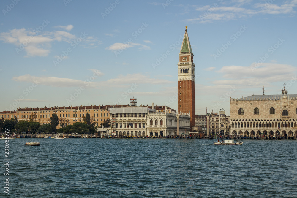 Seaside view on St Mark's Campanile (Bell Tower) in Venice, Italy, 2016 Seaside view on St Mark's Campanile (Bell Tower) in Venice, Italy, 2016