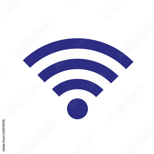 wi-fi symbol blau