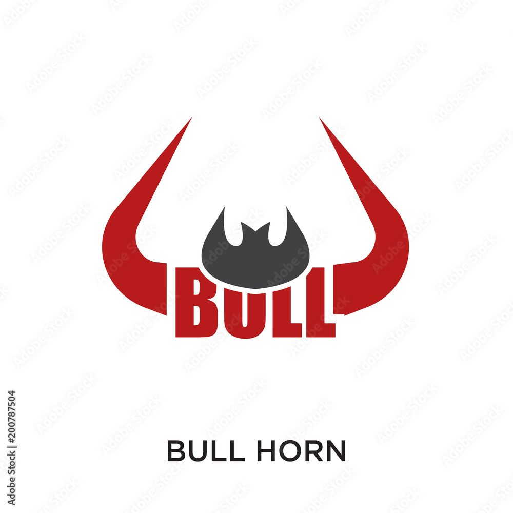 bull horn logo isolated on white background for your web, mobile and app design bull horn logo isolated on white background for your web, mobile and app design