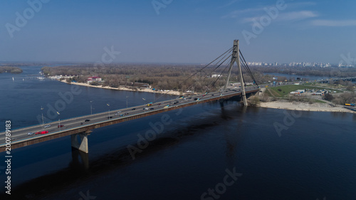 Aerial view of the North bridge, Kiev, Ukraine