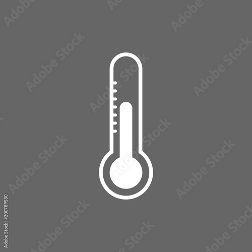 Thermometer icon, vector illustration. Flat design.