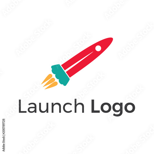 Launch logo - rocket launch branding concept 