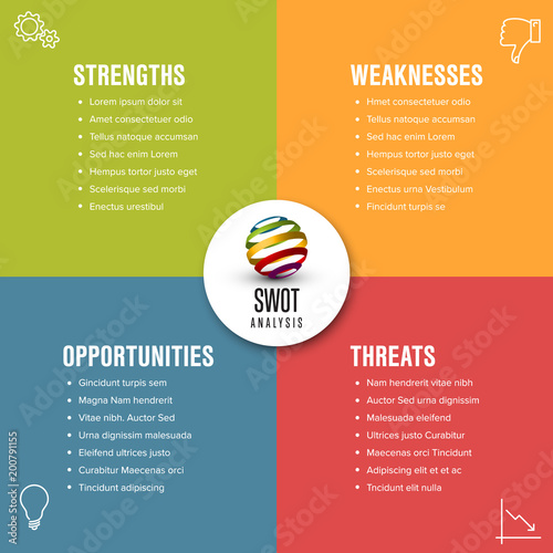 Vector simple SWOT illustration template