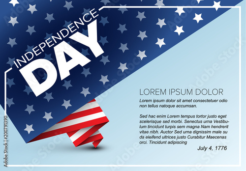 Minimalistic Vector independence day poster