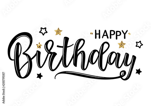 Canvas Print Vector illustration of a Happy Birthday Invitation
