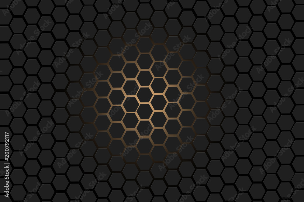 colorful light on 3d honeycomb, hexagon background colorful light on 3d honeycomb, hexagon background