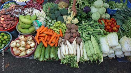 fresh food from a local market