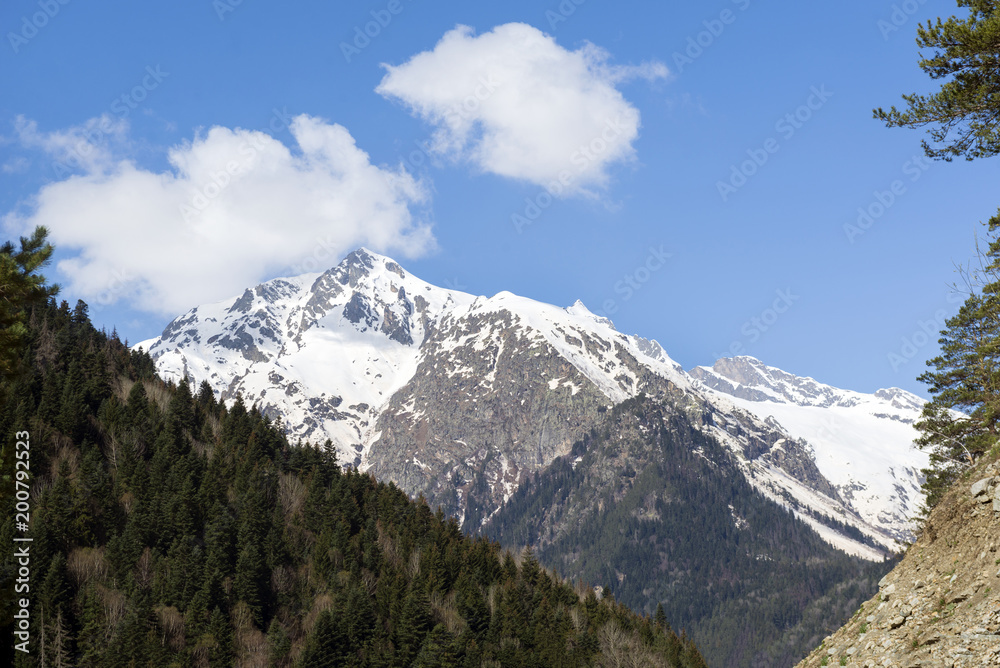 Caucasus mountains in spring