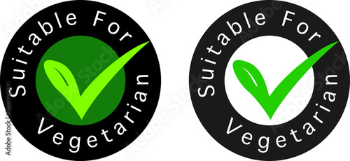 Suitable for Vegetarian Symbol - Vegan Friendly Food Icon