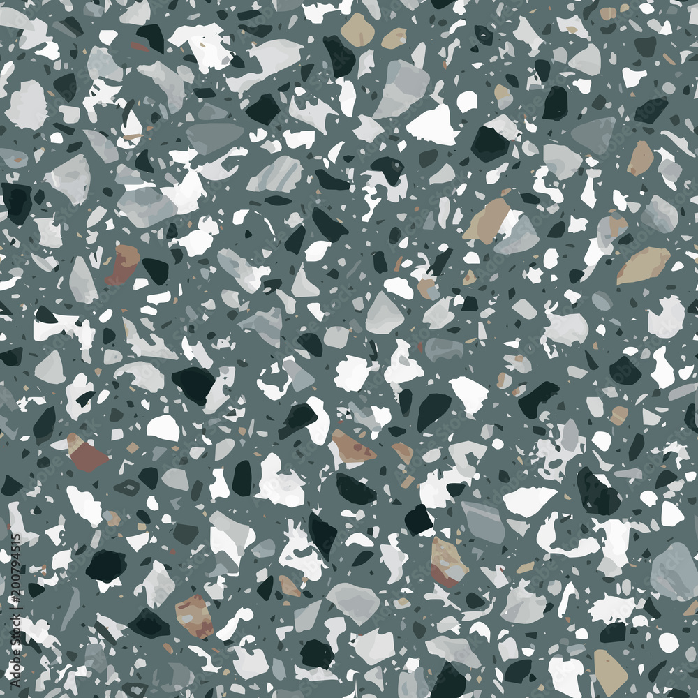 Obraz premium Terrazzo flooring vector seamless pattern. Classic italian type of floor in Venetian style