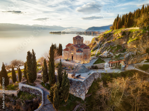 Church of St. John the Theologian -at Kaneo, Ohrid, Macedonia photo