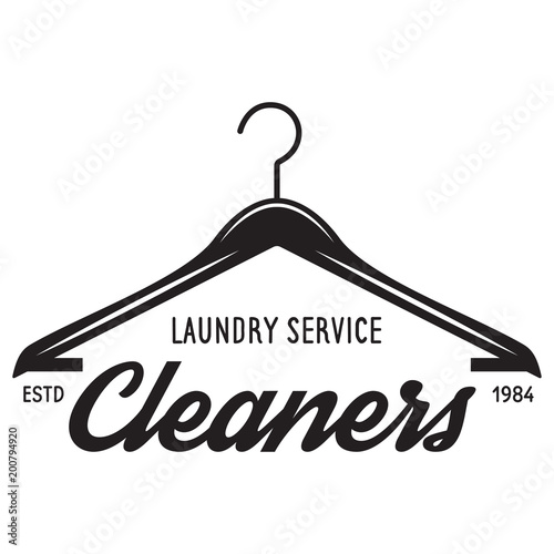 Vector laundry logo emblem, design element. logotype template and badge.