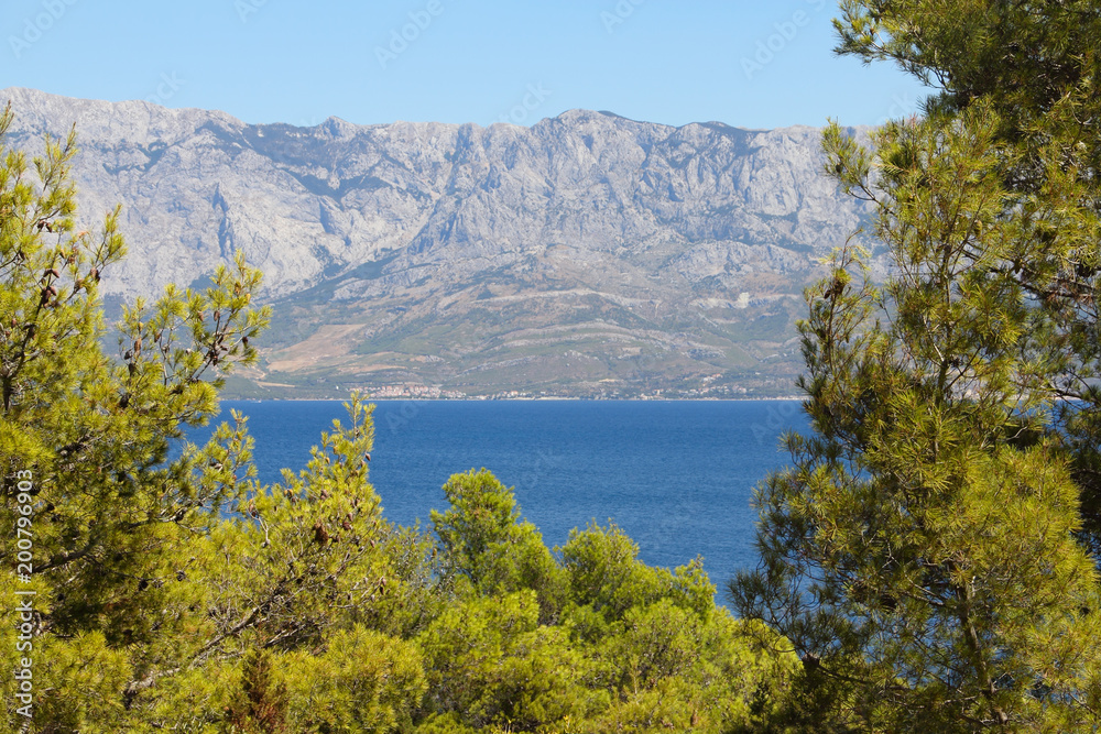 Landscape with sea and mountains Landscape with sea and mountains