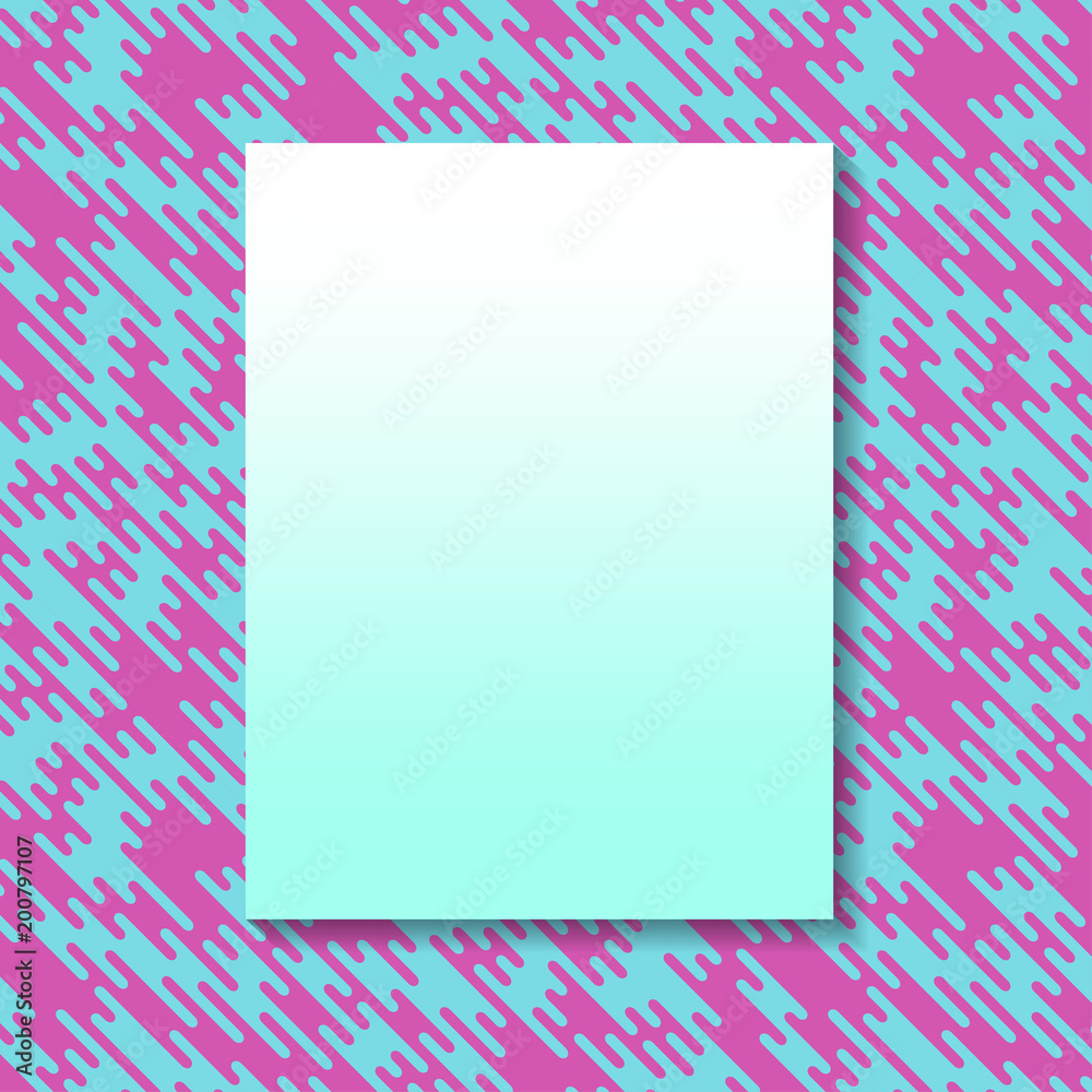 Abstract colorful background with blank paper sheet. Modern material design style. Swatch is included in file. Abstract colorful background with blank paper sheet. Modern material design style. Swatch is included in file.