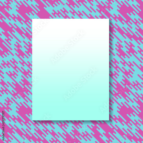 Abstract colorful background with blank paper sheet.  Modern material design style. Swatch is included in file.