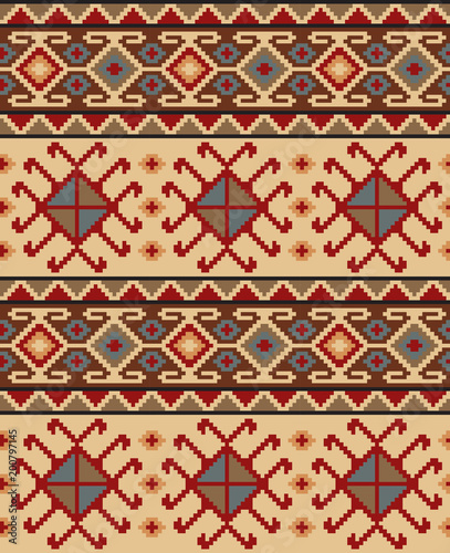 Seamless ethic Georgian pattern for background, textile.