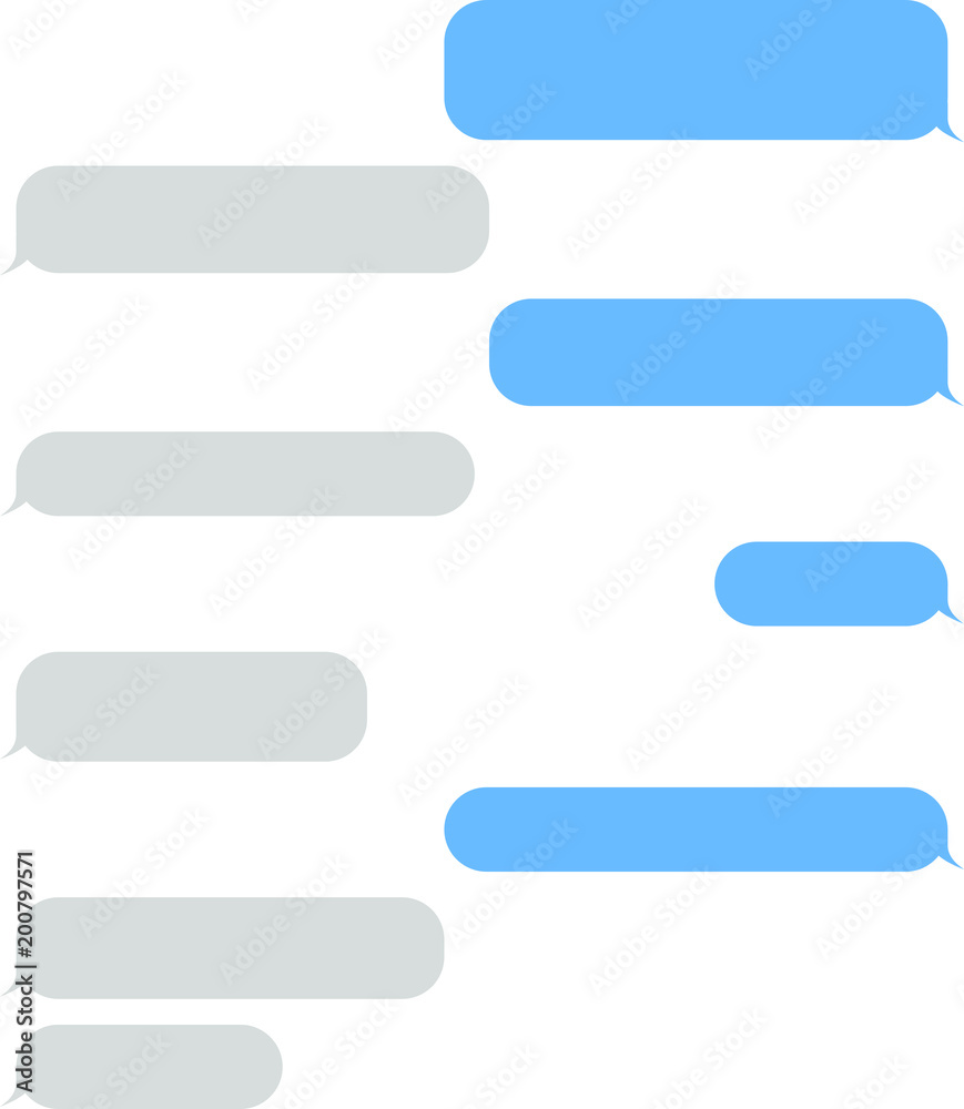Message empty bubbles. Web creative tools to express ideas or communicate with friends and family. Vector flat style cartoon illustration isolated on white background Message empty bubbles. Web creative tools to express ideas or communicate with friends and family. Vector flat style cartoon illustration isolated on white background