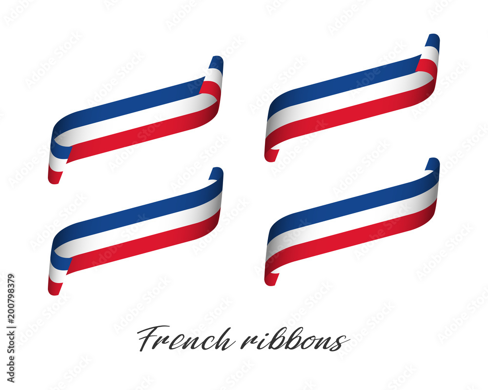 Premium AI Image  A red, white and blue ribbon with the colors of the  french flag.