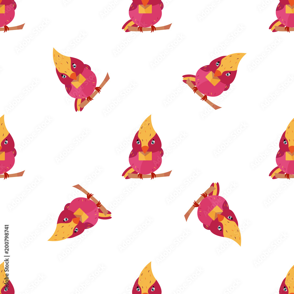 Bright pattern with cute birds. Can be used for wallpaper, scrapbooking, textile Bright pattern with cute birds. Can be used for wallpaper, scrapbooking, textile