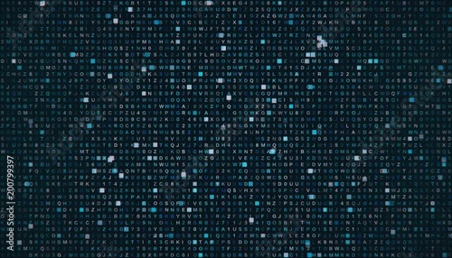 Blue screen binary code screen,4k 3d rendering video.(4096x2304)
