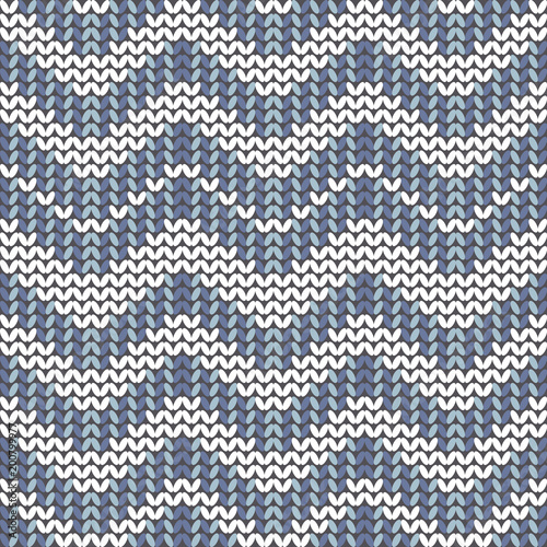 Seamless knitted ornament. ...
