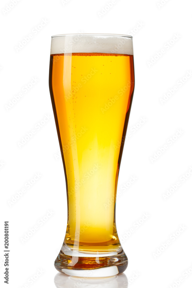 glass of beer isolated on white background. glass of beer isolated on white background.