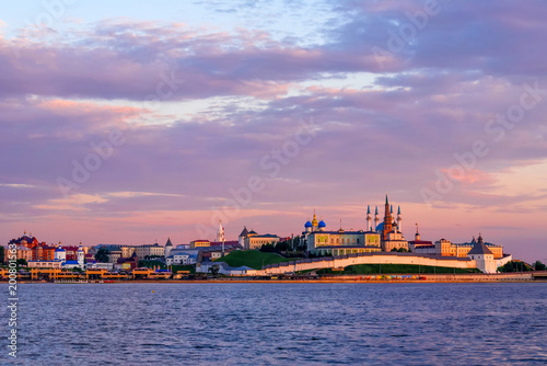 Picturesque view on Kazan Kremlin from river
