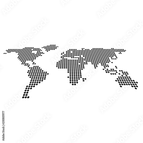 Grey Political World Map Illustration