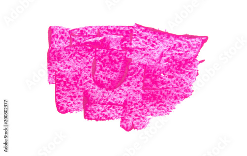Pink ink background painted by brush.