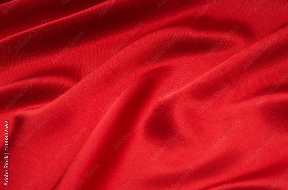 Obraz premium red satin or silk fabric as background