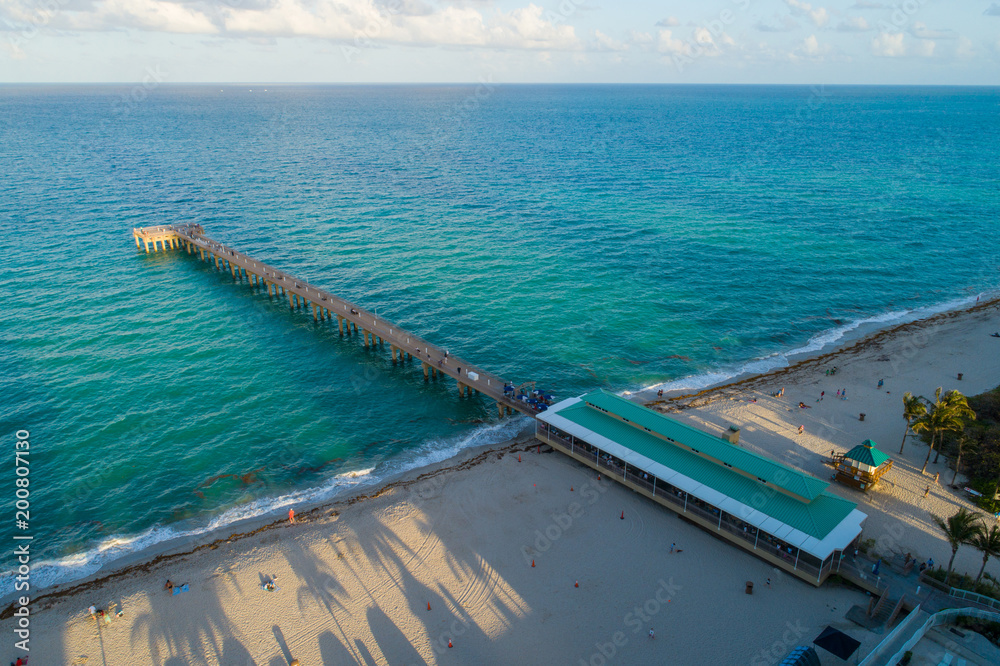 Sunny Isles Beach fishing pier aerial image