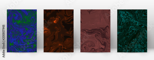 Abstract cover. Modern design template. Admirable suminagashi marble. Minimalistic hipster flyer design. Mind-blowing trendy abstract cover. Vector illustration.
