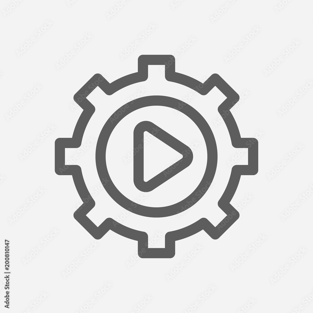 Execution icon line symbol. Isolated vector illustration of icon sign ...