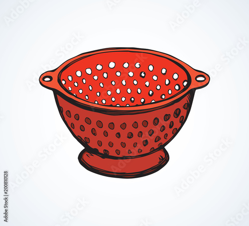 Colander. Vector drawing
