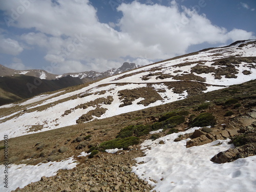 snow mountain rocks