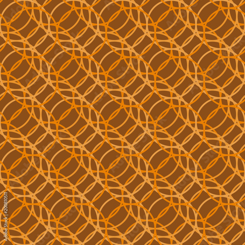 Seamless geometric pattern, brown circle abstract background, universal wallpaper