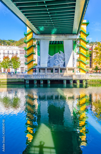 La salve zubia bridge in the spanish city Bilbao photo
