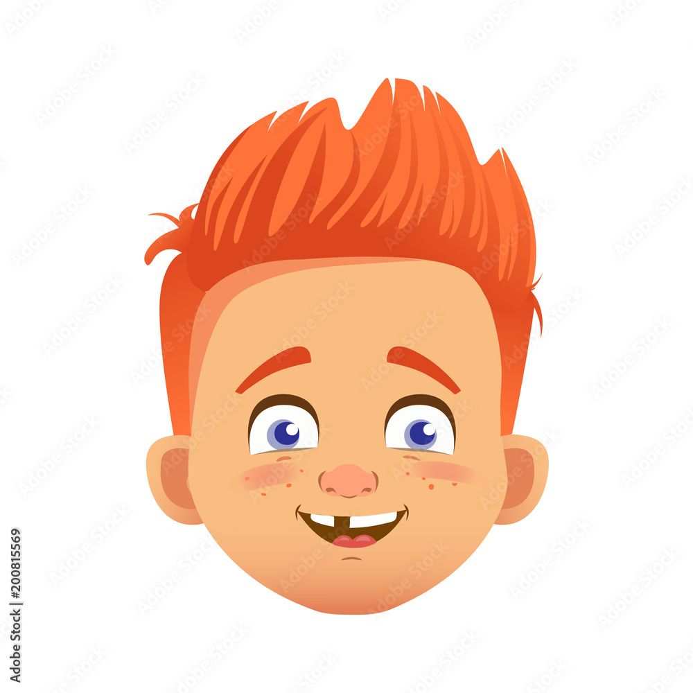 Fototapeta premium redhead boy character