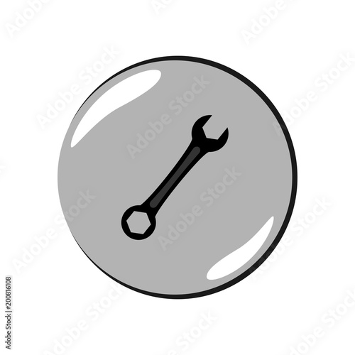 Wrench icon. Vector Illustration