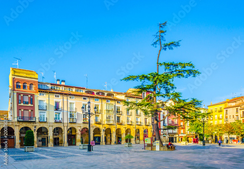 View of the plaza del mercado in the spanish city logrono
