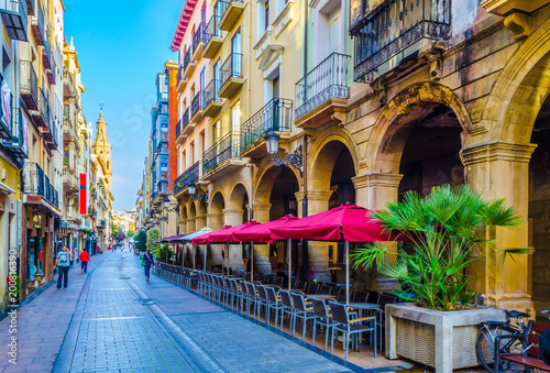 People are strolling a street in Logrono. photo