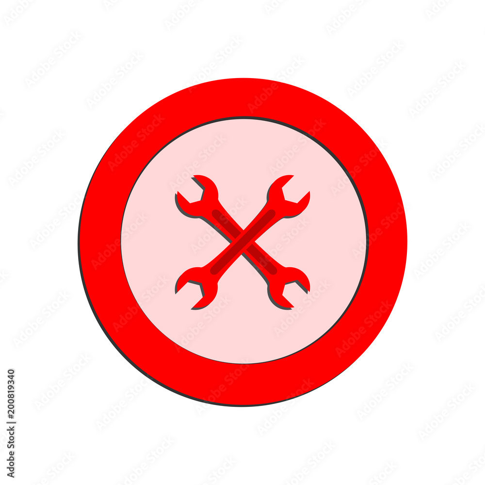 Wrench icon. Vector Illustration Wrench icon. Vector Illustration