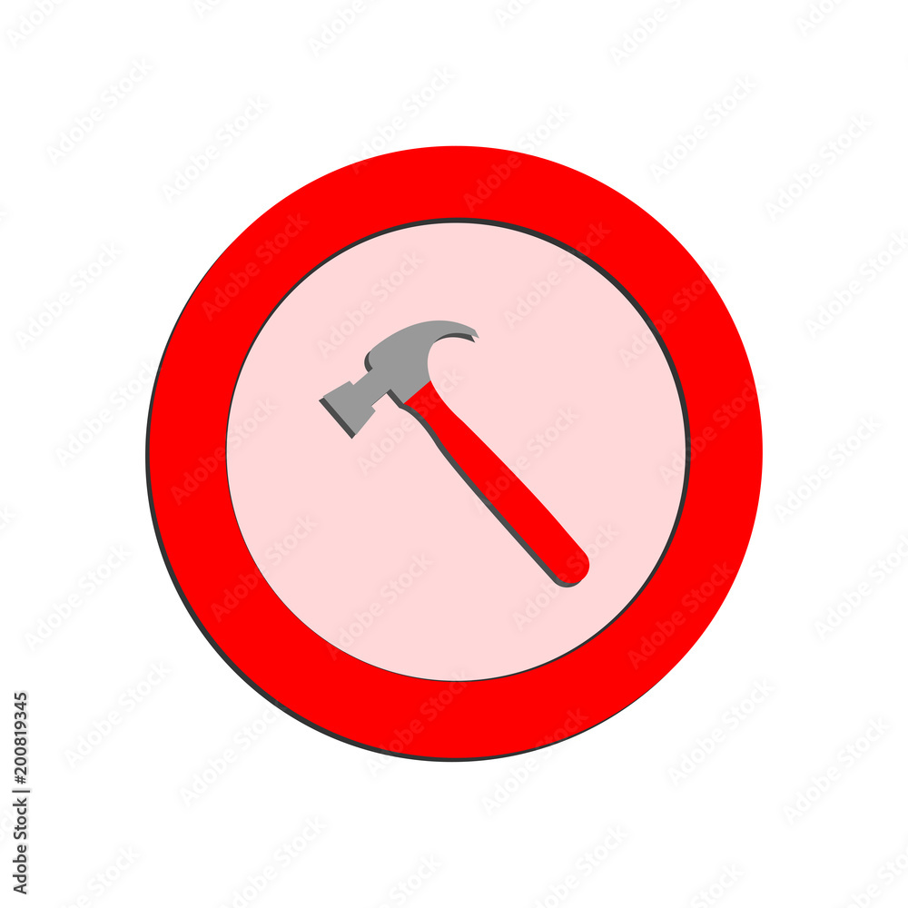 Hammer icon. Vector Illustration Hammer icon. Vector Illustration