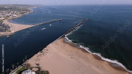 The Wedge Newport Beach  California by Helicopter Aerial View