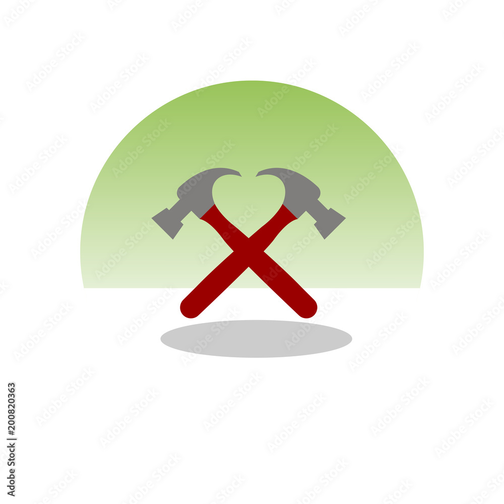 Hammer icon. Vector Illustration Hammer icon. Vector Illustration