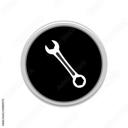 Wrench icon. Vector Illustration