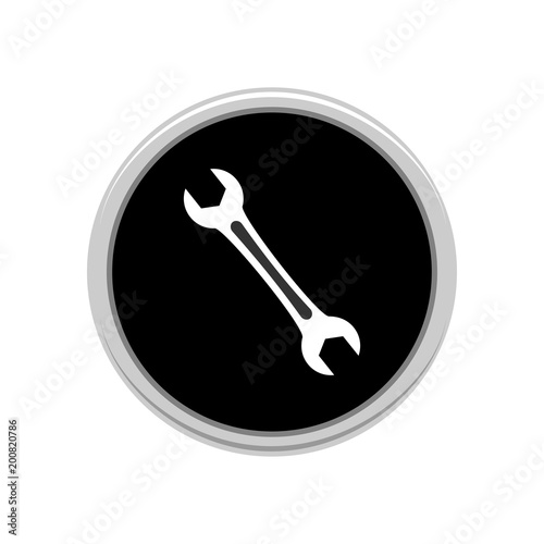 Wrench icon. Vector Illustration