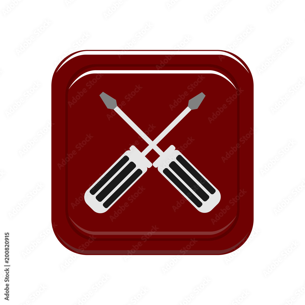 Naklejka premium Screwdriver icon. Vector Illustration
